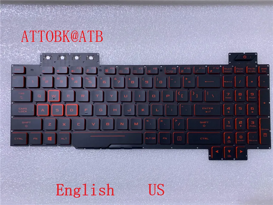 Espanhol Latin Árabe Eua Teclado Portátil para Asus Tuf Gaming Fx504 Fx504ge Fx504gd Fx80 Fx86s Fx705 Fz80 Zx80g Fx86fe Backlight - Imagem 2