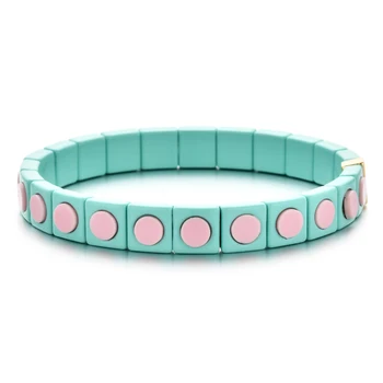 

Bohemian Elastic Enamel Beads Friendship Bracelets For Women Accessories Rainbow Color Boho Bracelet Summer Beach Surfer Jewelry