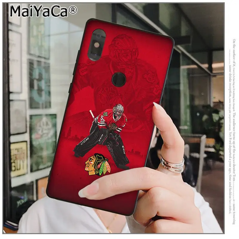 MaiYaCa Chicago Blackhawks мягкий, силиконовый, из ТПУ черный чехол для телефона xiaomi mi 6 8 se note2 3 mi x2 redmi 5 5plus note 4 5 5 Чехол - Цвет: A9