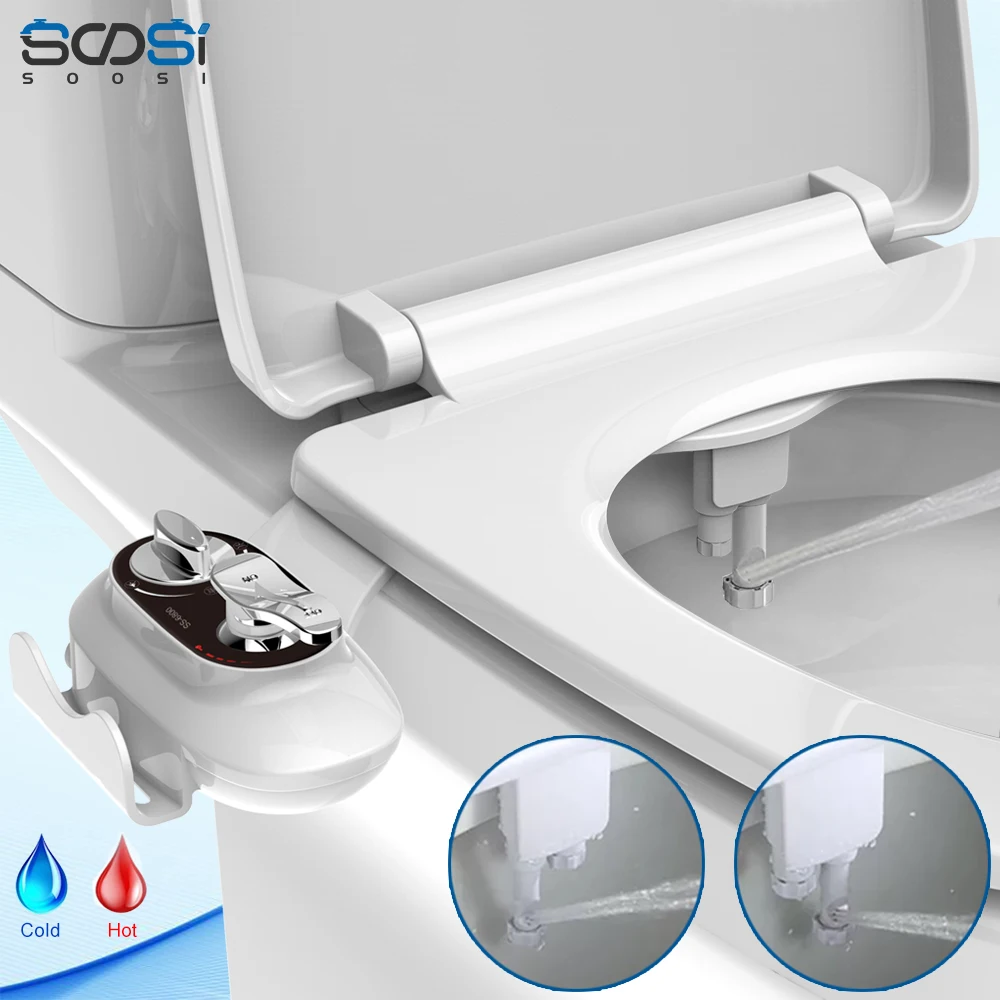 SOOSI Toilet Seat Bidet Attachment Non-Electric Anal Cleaning Shower Washing Sprayer Horizontal Easy Installation  New Arrival