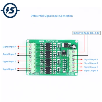 

4Bit Optocoupler Isolator 6N137 Encoder Counter 3.3V to 3.3V Signal Converter PLC Signal Amplifier Module