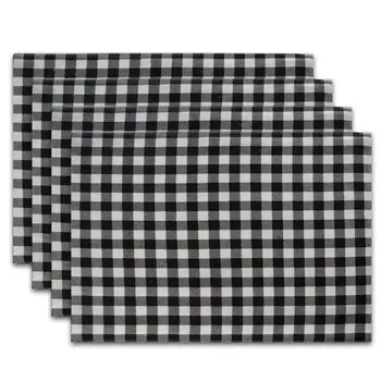 

4pcs of table Placemat For Dining Table Rectangular Fabric Tablemat Kitchen Dinner Handmade Mat Japanese style