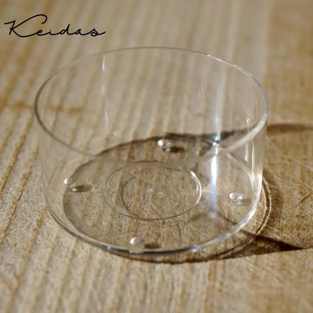 Wholesale 50pcs T16 Transparent Round Shape Plastic Candle Containers for Holiday Decoration DIY Candle Making