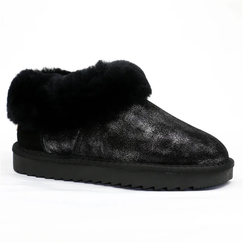 Pig Leather Natural Fur Cheap Plus Size Women's Winter Classic Woman Snow Boots Mine Women For Shoes | Обувь