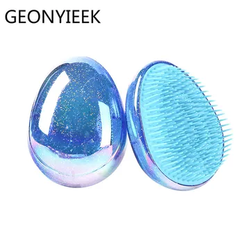 

Hair Brush Comb Egg Round Shape Soft Styling Tools Hair Brushes Detangling Comb Salon Hair Care comb For Travel