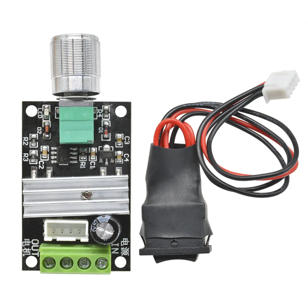 DC Motor Speed Controller DC 6V 12V 24V 28V 3A PWM Adjustable Speed Forward Reverse Switch