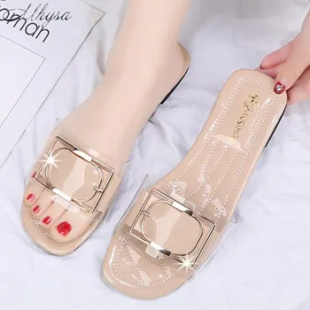 

2020 new Fashion women's shoes transparent flip-flops comfortable flat shoes lightweight women slippers flip flops size 35-42