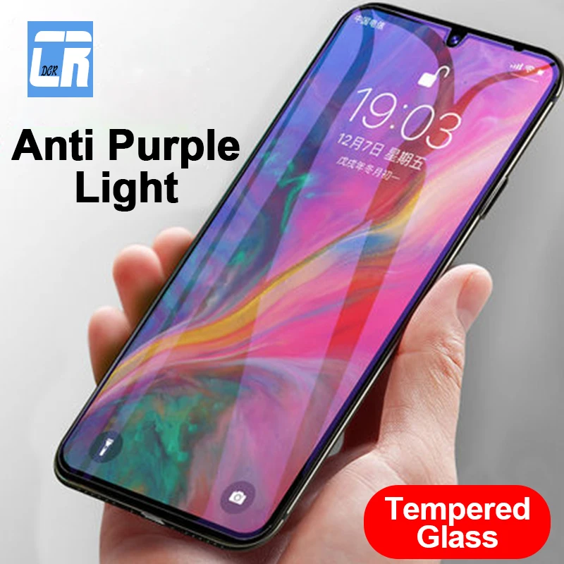 

2.5D Anti Purple Full Protective Tempered Glass for Xiaomi 8 9 SE Screen Protector for Redmi K20 Note 5A 6 7 Pro 5 Plus Glass