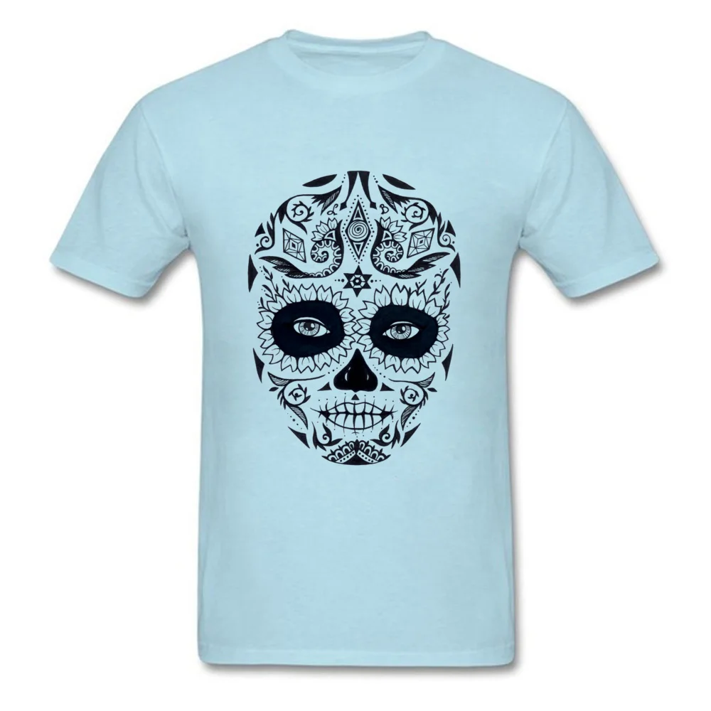 

Men On Sale Casual T Shirt Round Collar Summer Autumn Pure Cotton Tshirts Comfortable Short Sleeve Sugar Skull Top T-Shirts