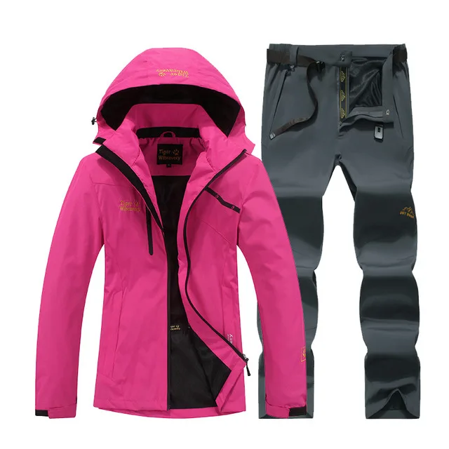 Спортивный костюм для женщин и мужчин походная куртка и походные брюки весна осень ветрозащитная водонепроницаемая куртка альпинистский спортивный комплект