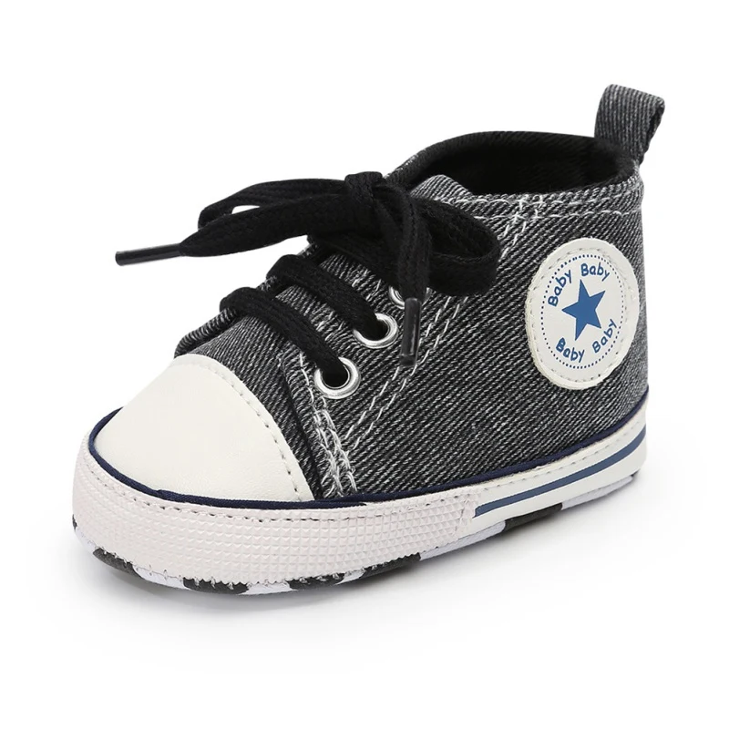 Осенне-зимняя детская парусиновая обувь для малышей, кроссовки для мальчиков и девочек, модные высокие топы, повседневная детская прогулочная обувь на шнуровке
