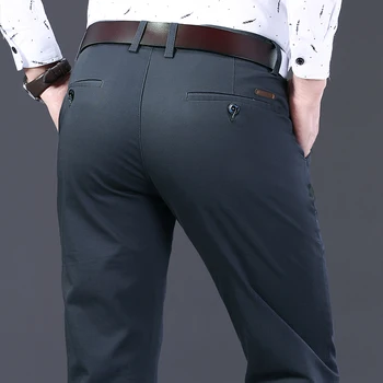 

2020 fashion new Men's high quality business casual pants Straight spring and summer cotton trousers large 5 color options