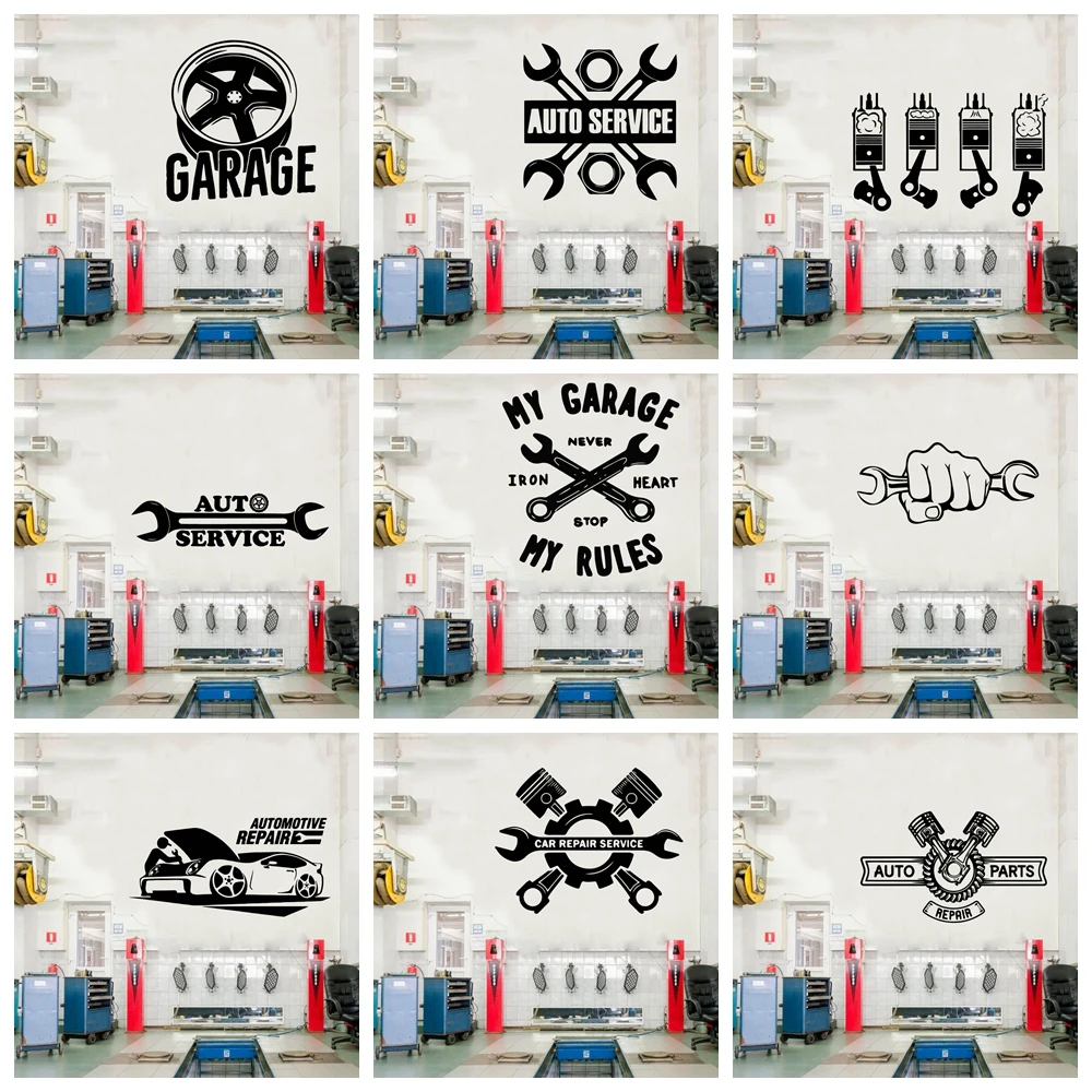 Personalized My garage Wall Stickers Personalized Creative For Car Repair Room Decor Accessories Commercial Wallproof Mural Personalized My garage Wall Stickers Personalized Creative For Car Repair Room Decor Accessories Commercial Wallproof Mural