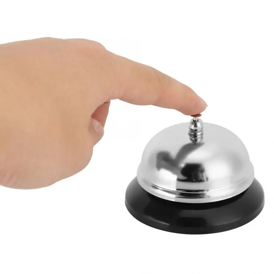 Stainless Steel Dinner Call Bell Desk Service Bell for Kitchen Coffee Shop BH 