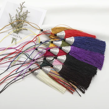 

10pcs 8cm Colorful Silk Tassel with Caps Decorative Tassel Pendant Earrings Charm for DIY Jewelry Making Hangling Accessories