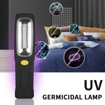

Batteries Handheld UV Sterilizer UVC Lamp Sanitizer LED 365nm Wavelength Disinfection Lamp With Hook Travel Outdoor Home Tools