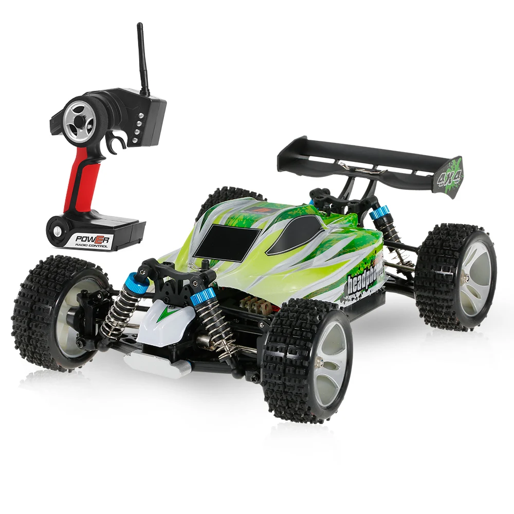

WLtoys A959-B 2.4G 1/18 Full Proportional Remote Control 4WD Vehicle Electric RTR Off-road Buggy RC Car 70KM/h Speed Usb Pl