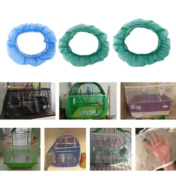 

Bird Cage Cover Mesh Parrot Catcher Guard Bird Cage Accessories Easy Clean