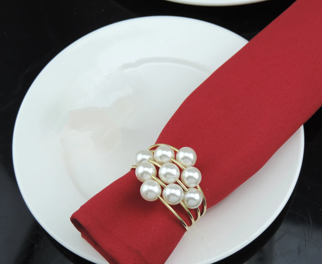 Hot Sale Pearl Napkin Ring 5pcs/lot Multi Appearance Colors Napkin Ring