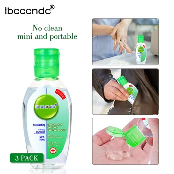 

3Pcs/Pack 50ml Defense 24 Hour Non-Washing Disposable Hand Sanitizer Moisturizing Fragrance Free Handgel Anti-Bacterial Hand Gel