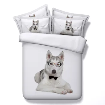 

Mr. Dog Digital print Bedding Set Quilt Cover Design Bed Set Bohemian a Mini Van Bedclothes 3pcs Large size 260*225cm JF103