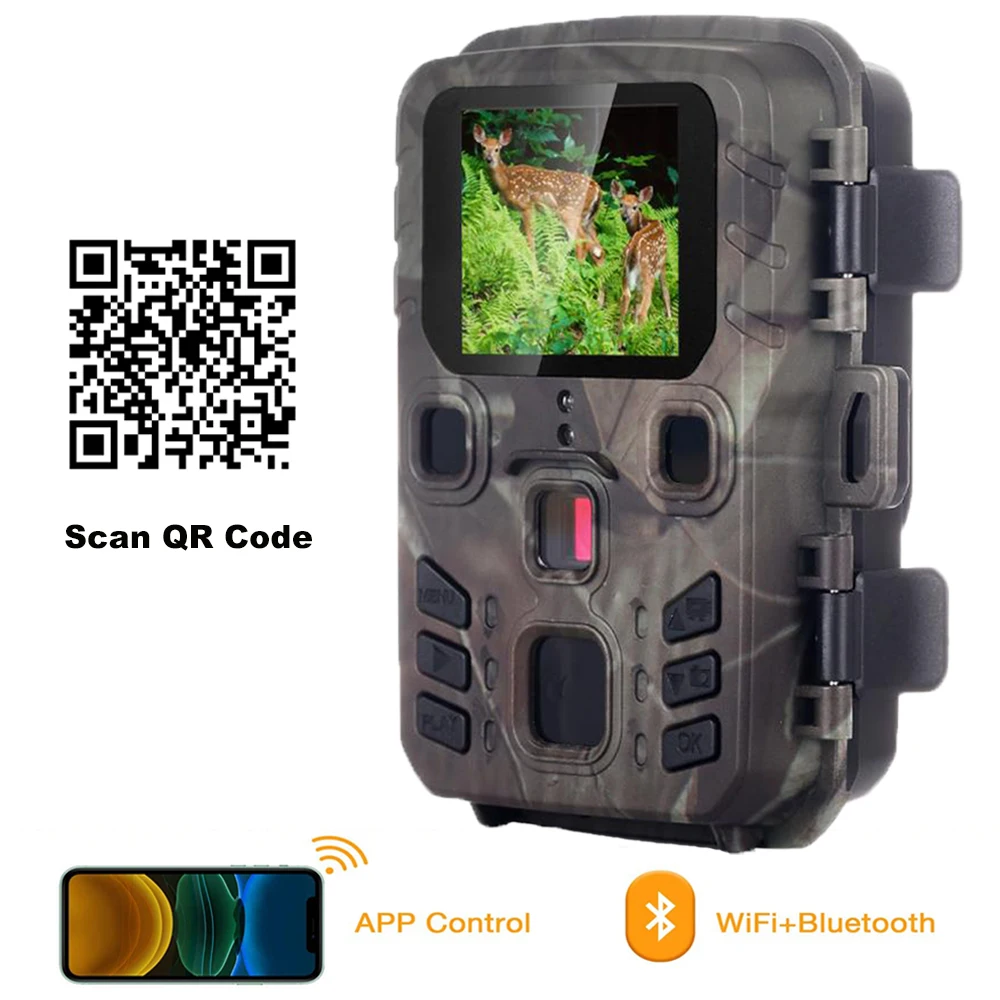 Live Show Wifi Bluetooth Trail Camera APP Control Wild Hunting Cameras WIFI301 24MP 1296P Night Vision Photo Traps Surveillance hunting trail camera trail camera