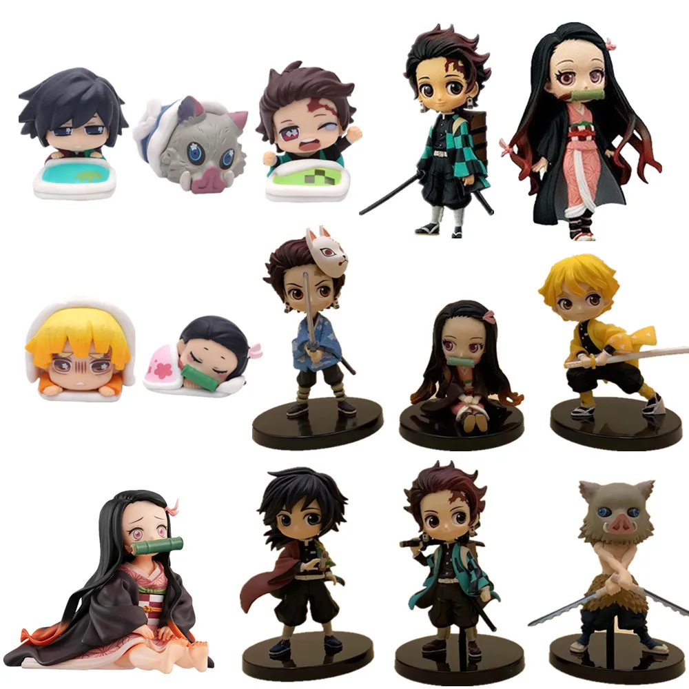 Фигурка из ПВХ от Kimetsu no Yaiba Tanjirou Giyuu Inosuke Nezuko игрушечная фигурка рассекающего