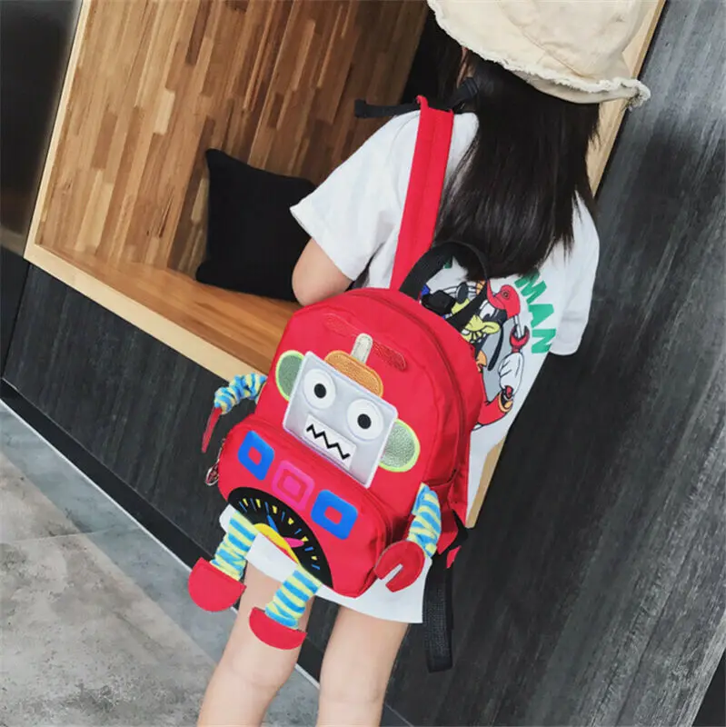 2019 New Fashion Cute Kid Toddler Preschool Kindergarten Cartoon Robot School Book Bags Oxford Lovely Backpacks | Багаж и сумки