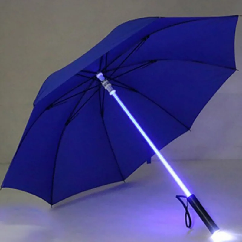 Светодиодный светильник саблей светильник Зонты лазерный меч светильник Гольф Зонты меняются на валу/Встроенный фонарь вспышка зонтик x