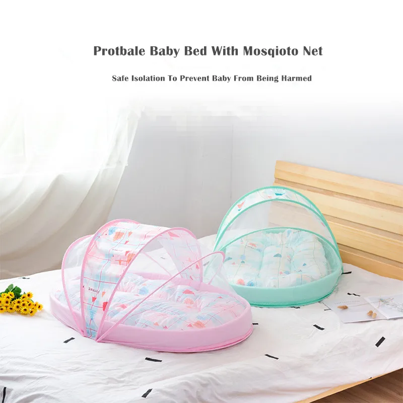 

Foldable Mosquito Nets For Infants Baby Multifunctional Crib Bebe Bed Protable Mosquito Net With Mat For Bed