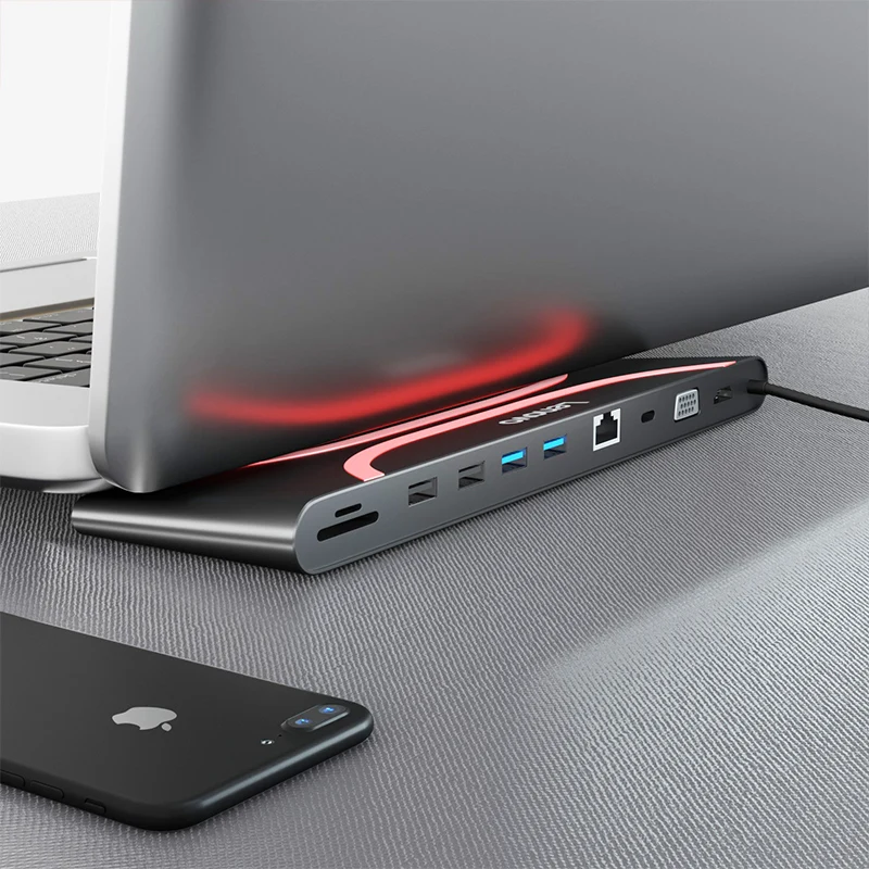 Lenovo USB 3 1 C концентратор для VGA HDMI адаптер 4K Type док станция ноутбука ПК 0 TF SD