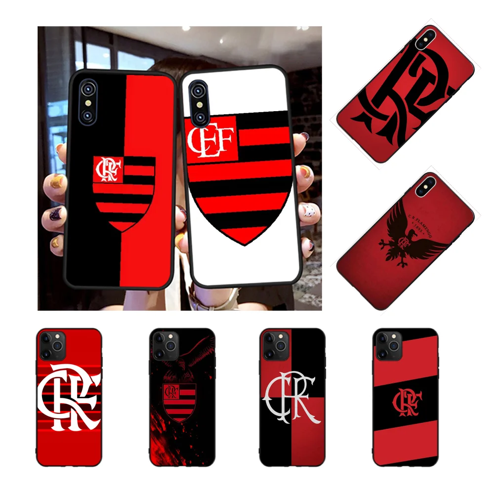 

NBDRUICAI Clube de Regatas do Flamengo Soft black Phone Case for iPhone 11 pro XS MAX 8 7 6 6S Plus X 5S SE XR Black case