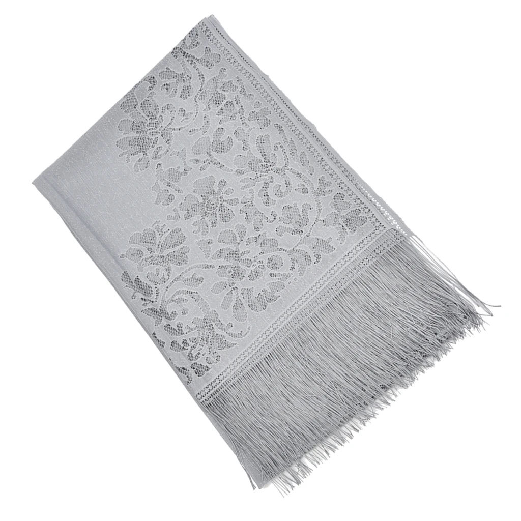 Women Lace Floral Shawl Wrap for Evening Dress Wedding Scarves Fringes Scarf for Wedding Anniversary Birthday Party