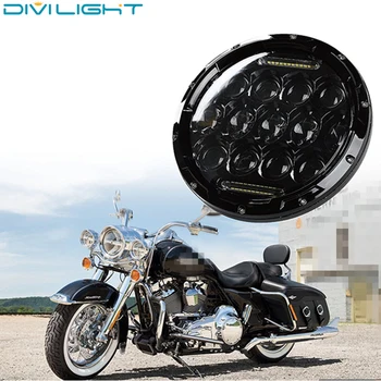 

75W 7'' Led Headlight H4 High Low Beam Round Cars Running Lights for Jeep Lada Niva 4x4