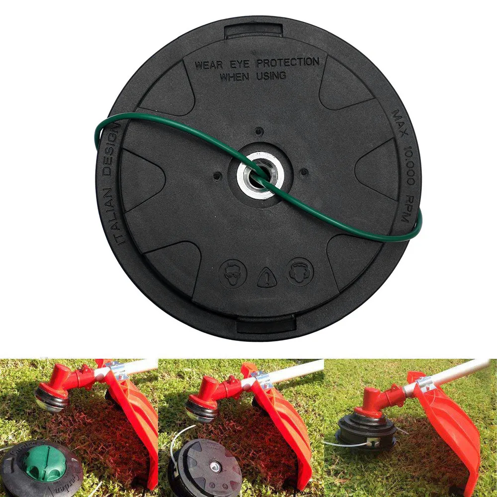 

Universal Aluminum Nylon Brush Mower Bump Spool Grass Trimmer 2 Lines Cutter Head Thread Line String Saw Grass Brush Mower