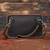 Luufan Crazy Horse Leather Men Small Hand Clutch Bag Cow Leather Shoulder Clutch Wallet With Chain Business Sling Document bag 1