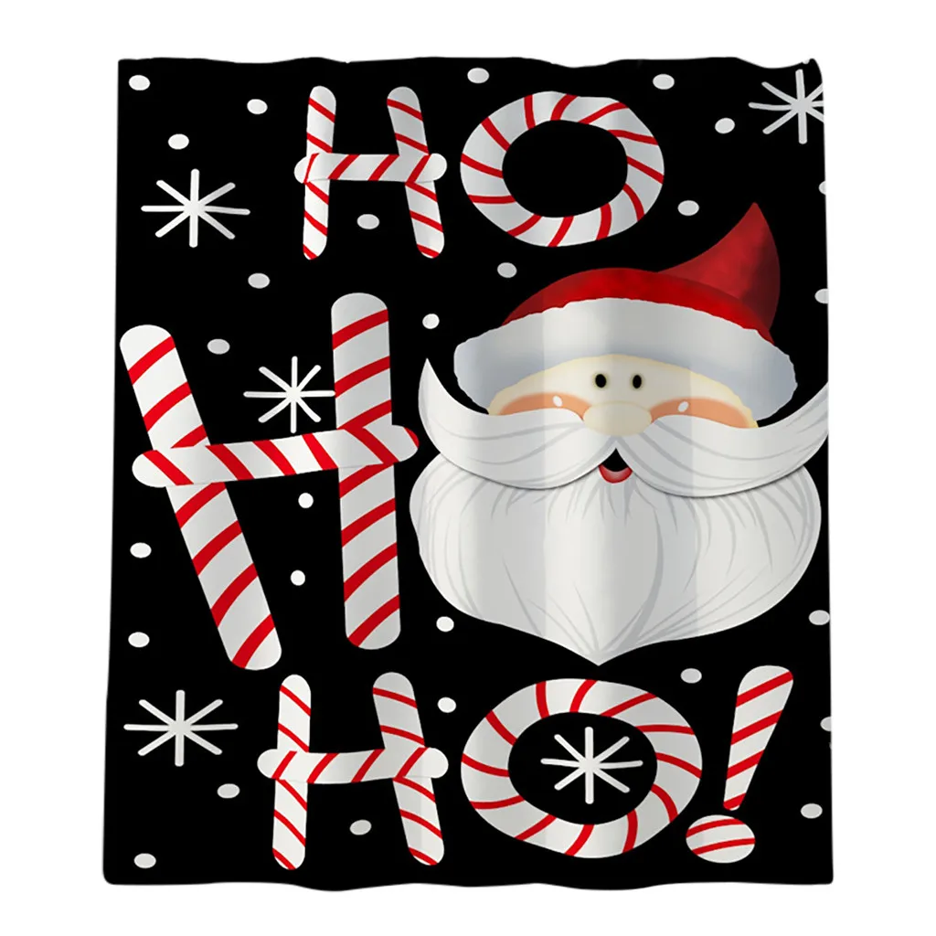 Санта Рождество печати туалет коврик для ванной комнаты и занавеска для душа комплект из четырех предметов^ 15 - Цвет: A1