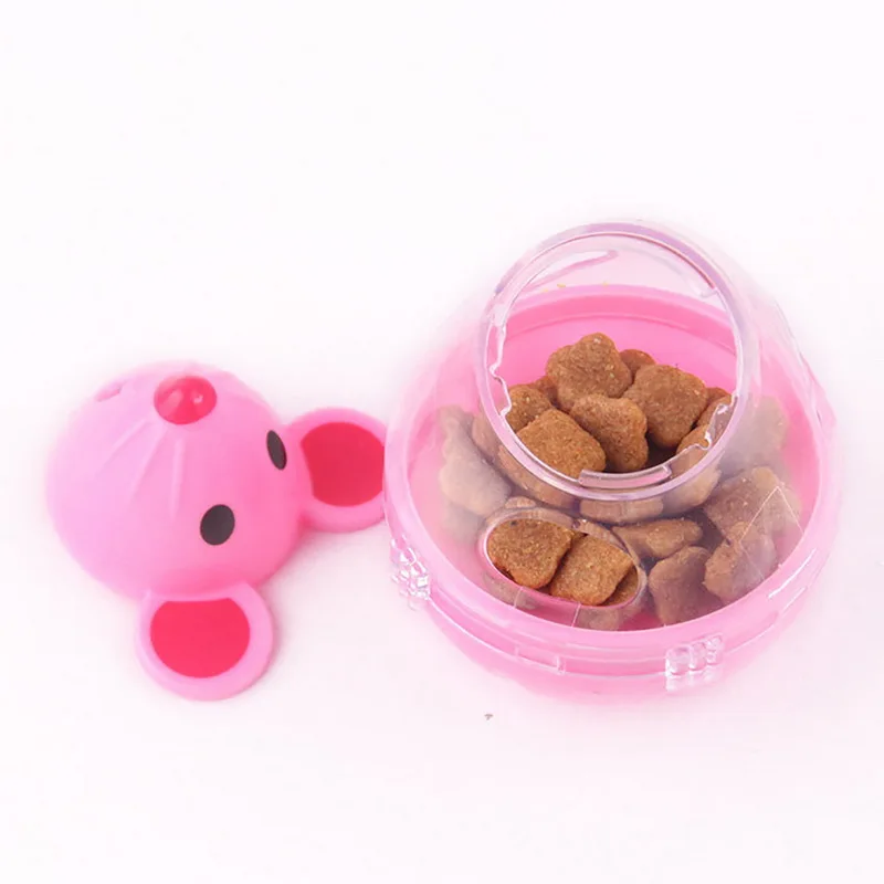 Pet Feeder Toy Cat Mice Food Rolling Leakage Dispenser Bowl Playing Training Educational Toys For Cat Kitten Cats Toy 1PC