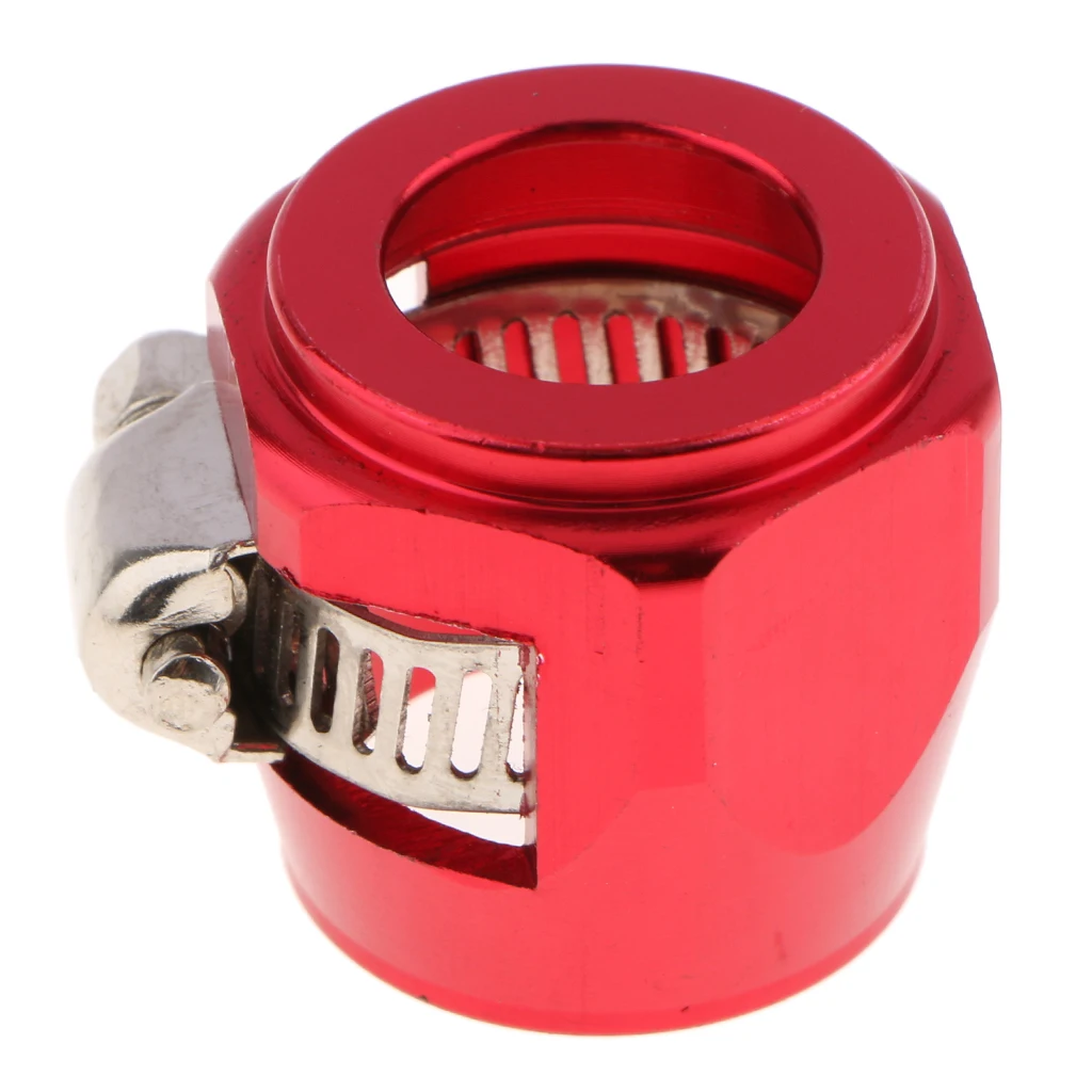 

AN10 Red Fuel Hose Line End Cover Clamp Finisher Adapter Fitting Connectors