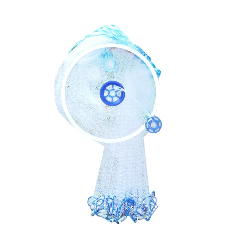 

American Hand Throw Net High Strength Nylon Monofilament Small Mesh Casting Hand Throw Fishing Net Fishing Net Aluminum Circle F