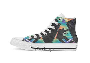 

Space Skater Custom Casual High Top lace-up Canvas shoes sneakers Drop shipping