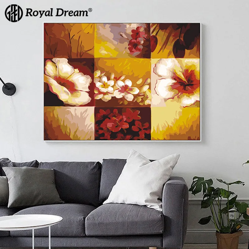 

Manufacturers Wholesale Digital Oil Painting DIY Scenery Flower Set Linen Handmade Painting Hanging Painting Customizable Living