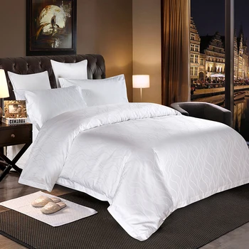 

100% Cotton Hotel Bedding Set/Great Quality Cheap Price Cotton Jacquard Hotel Bed Linen