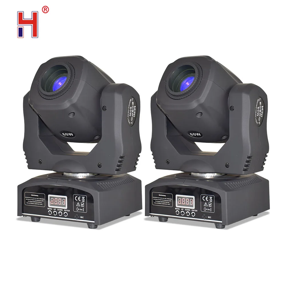 60W Mini Led Moving Head Light 8 Gobos Effect Spot Lighting DMX Stage Dj Lights Profession Disco Party Light