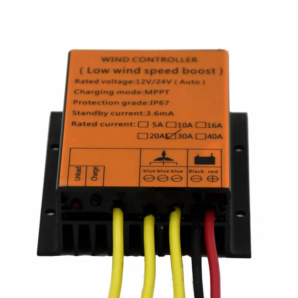 100W~ 720W 10A/16A/20A/30A со слежением за максимальной точкой мощности/BOOST Ветер Контроллер заряда для фотоэлектрических систем для ветряных генераторов 12 V/24 V самоприспосабливающаяся, защита от влаги