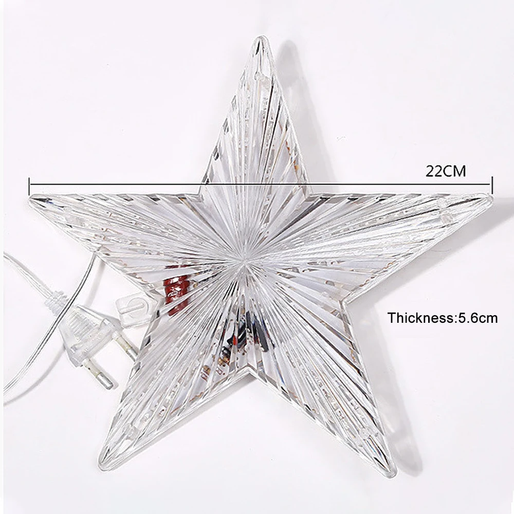 Светодиодный светильник-звезда, метеор, пятиконечная лампа, рождественская елка, верхний светильник s для рождества, свадьбы, сказочный декоративный светильник s 220 в, штепсельная вилка стандарта ЕС/Великобритании/США