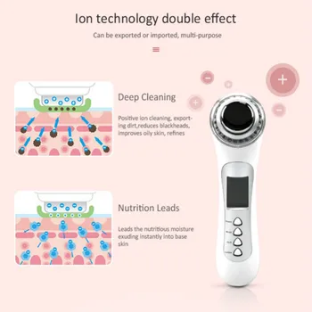 

5 In 1 Rechargeable Skin Rejuvenation Tools Ultrasonic Vibration Beauty Cleansing Instrument IPL Iontophoresis Skin Care Machine