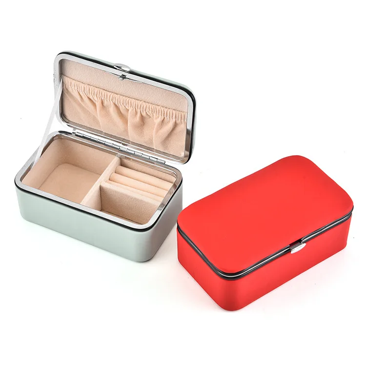 

PU Leather Jewelry Storage Box Korean Style Earrings Ring Multi-function Jewelry Storage Box Organizer