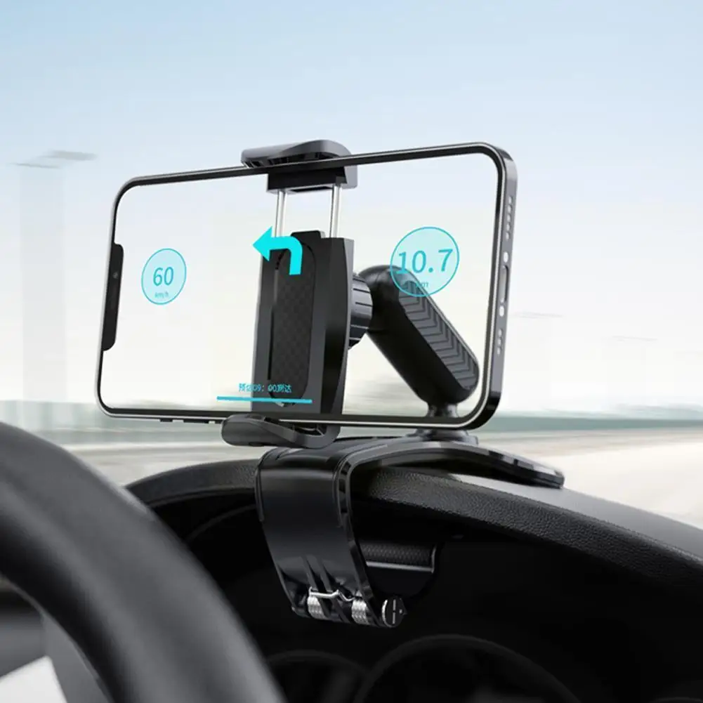 Автомобильный держатель для телефона приборной панели с поворотом на 180 градусов