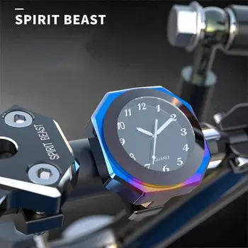 

Motorcycle Luminous Clock Convenient Durable Night Light Shock Resistant Waterproof Aluminium Watch+Handlebar Mount Bracket